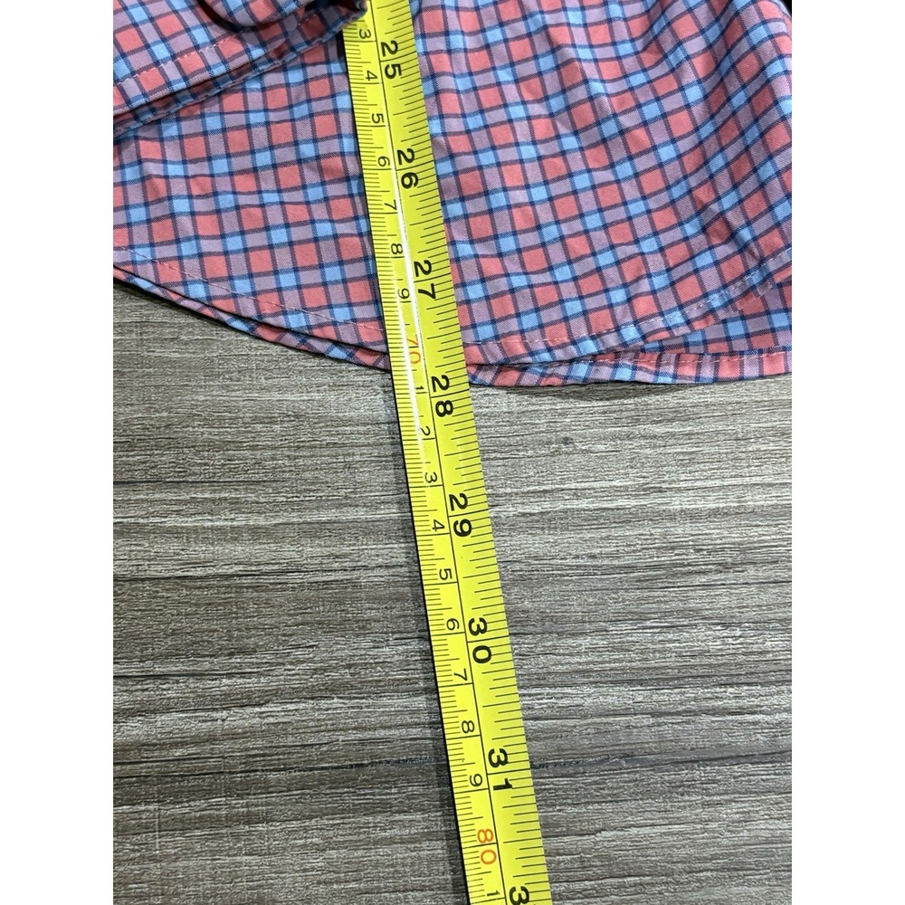 Vineyard Vines Whale Shirt Small‎ Slim Fit Button Down Plaid Nylon Spandex - Picture 7 of 8